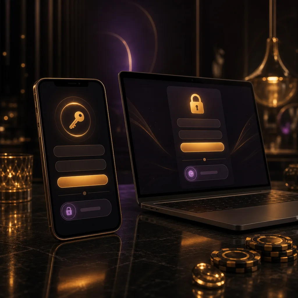 Pacific Spins login access on phone and laptop